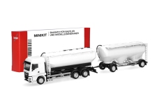 Herpa 014137 - H0 - MAN TGS Eutersilo-Hängerzug - weiß - Bausatz